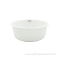 Pet Feeding Bowl White Rounded Ceramic Dog Bowl